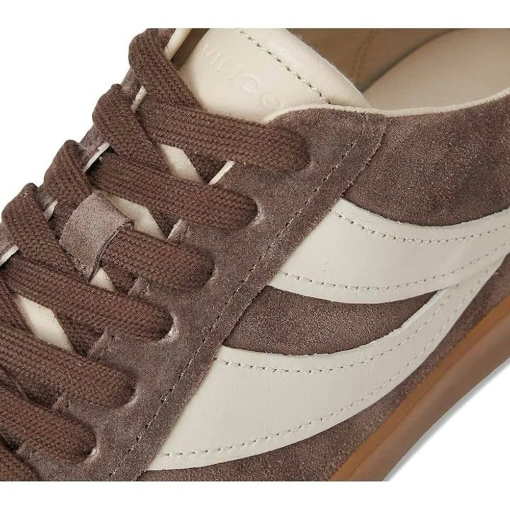 Vince Women's Suede Leather Sneakers in Tan Brown